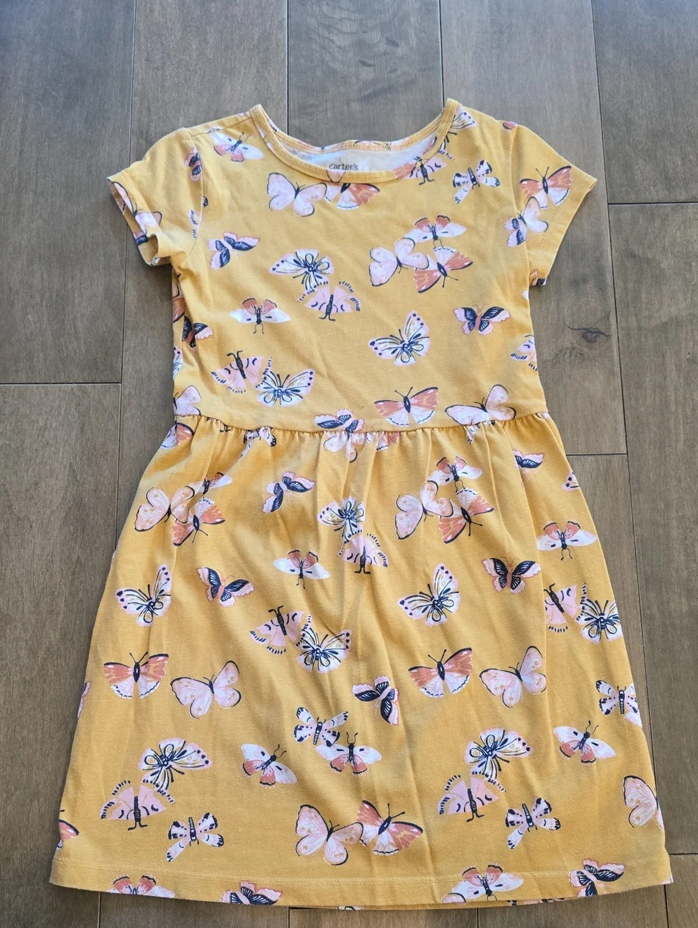 Carter's Yellow Butterfly Print Cotton Dress